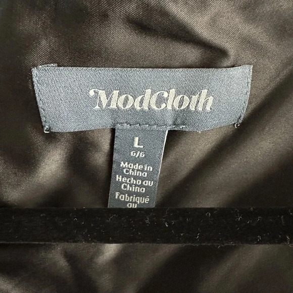 New ModCloth golden record party wrap Dress Size Small large Metallic Gold Black - Picture 9 of 11